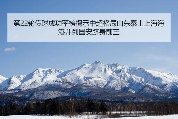第22轮传球成功率榜揭示中超格局山东泰山上海海港并列国安跻身前三